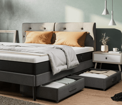 Emma 德國艾瑪抽屜床架組(標準單人)Hybrid 獨立筒床墊91x188+保潔墊2