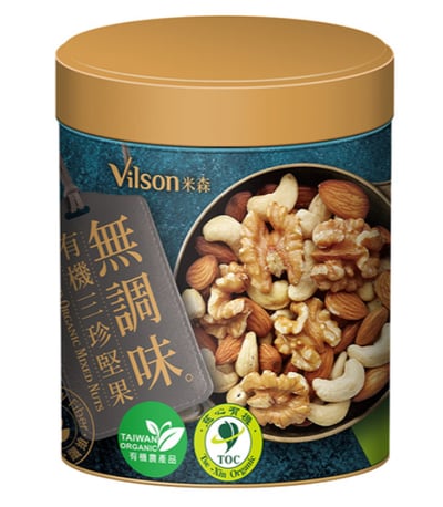 Vilson 米森無調味-有機三珍堅果(120g/罐)1