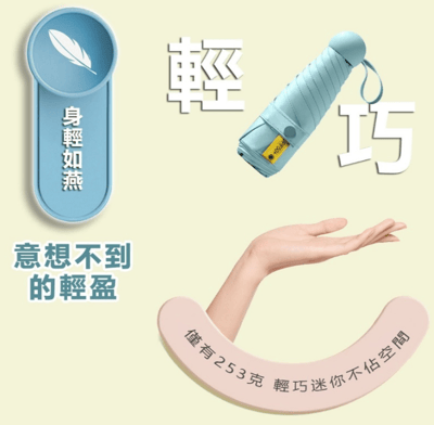 迷你晴雨兩用膠囊傘2