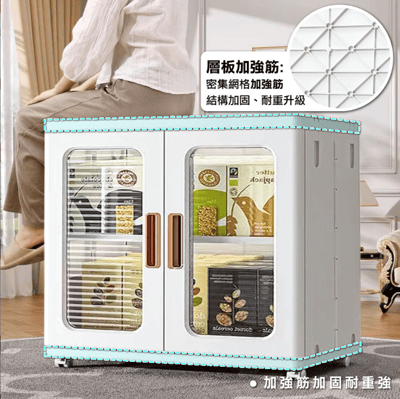 ANDYMAY2巨無霸 360L流川雙開門附輪摺疊收納櫃-66寬-3層(雙開隔6層 1入)4