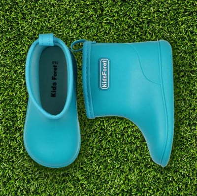 日本 Foret B81824B 水藍色 兒童雨鞋1