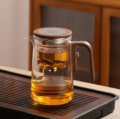 泡茶壺 茶水分離飄逸杯 全玻璃耐熱過濾沖茶神器 功夫茶具 磁吸泡茶杯1