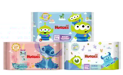 Huggies 好奇迪士尼純水濕巾-加厚型 (70抽x16包/箱)1