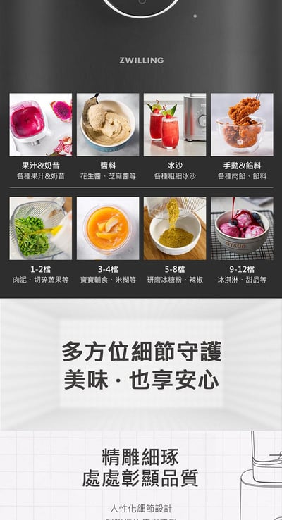 ZWILLING 德國雙人 ENFINIGY 破壁調理機+不鏽鋼防燙快煮壺黑色(德國雙人牌集團官方直營)7
