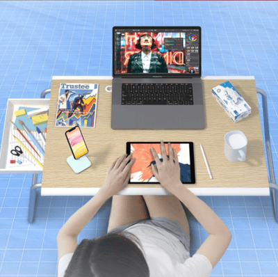 Raymii 瑞米 ZN-13 鋁合金桌腳 多功能折疊膝上閱讀學習桌 閱讀架 書桌 摺疊桌4