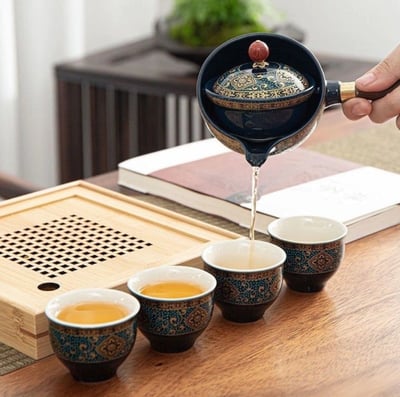 小康旅行組攜帶式茶具 泡茶組 一壺四杯1