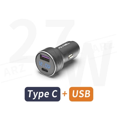 Type C + USB 隱藏式車充1