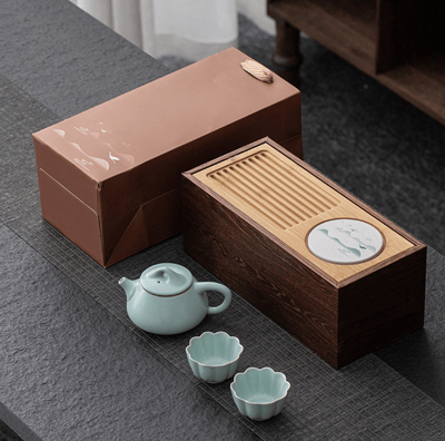 【Life Shop】汝瓷旅行茶具組 /附精美包裝袋1