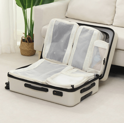 可壓縮擴容旅行收納袋六件套透氣可視衣物分類六件組-5組1