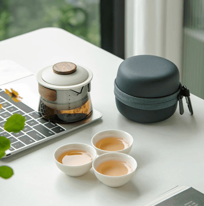 【Life Shop】悠然手抓壺快克杯 /附旅行收納包1