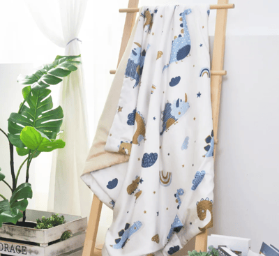 PUFF DINO 恐龍英國Abelia《夢見小》天絲兒童抗菌涼被(105*120CM)1