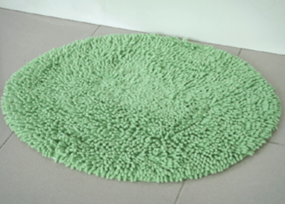 《純棉亮彩》超吸水圓形浴墊2入組(抹茶綠)(60x60cm)1