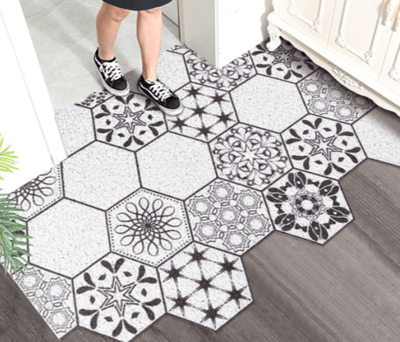 Life PlusLife+ 北歐INS風 可剪裁絲圈除塵地墊 加大款120x80cm 夢幻圖騰_I1