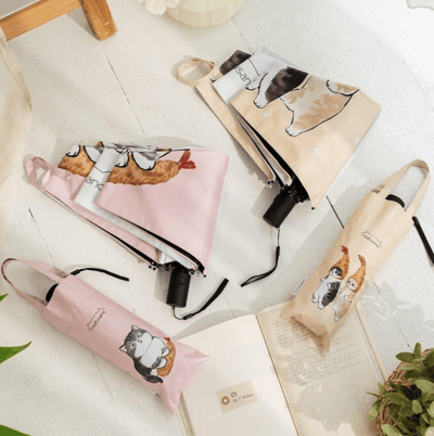 貓福珊迪輕量不回彈黑膠防曬傘 晴雨傘 遮陽傘 雨傘1