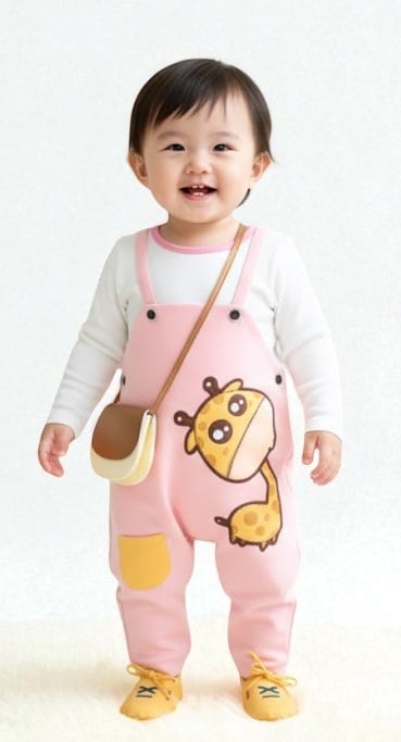 紙紮女童吊帶褲2