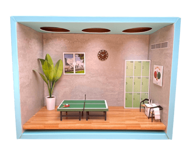 紙紮桌球情境2