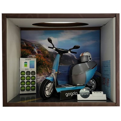 紙紮藍電動機車1