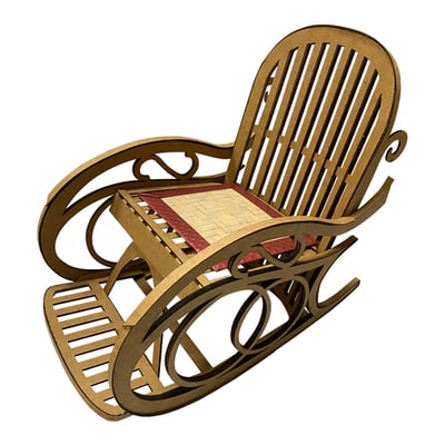 紙紮木製搖椅1