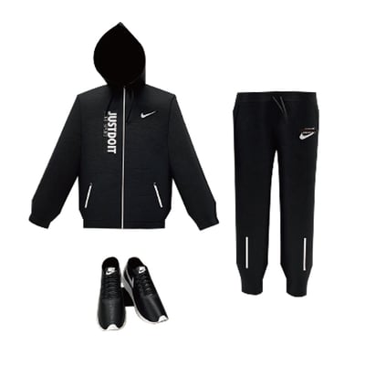 紙紮黑長運動服1