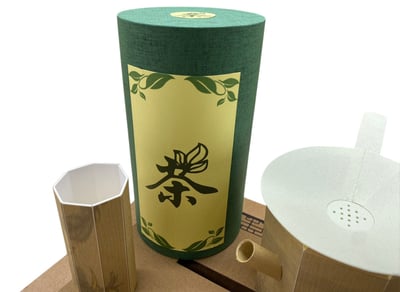 紙紮荷月茶具組5