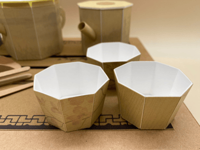 紙紮荷月茶具組3