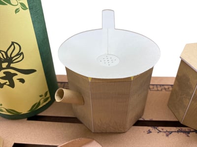 紙紮荷月茶具組4