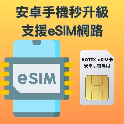 【AOTEX】eSIM卡 安卓手機專用 eSIM轉換卡(舊手機升級eSIM功能)1