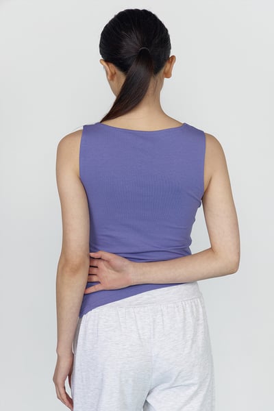 Dhyani 瑜珈優雅抽皺胸墊背心 紫色 CON115PUR4