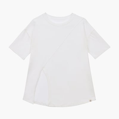 Dhyani 落肩兩穿短袖罩衫 雪白色 CON103WHT7