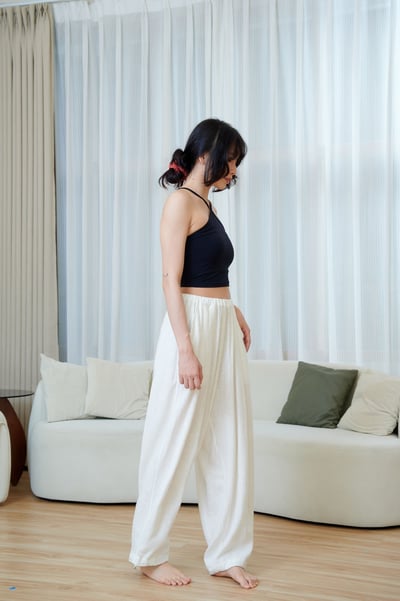 【熱銷】Dhyani 瑜珈寬鬆兩穿寬褲 象牙白 CON122IVY4
