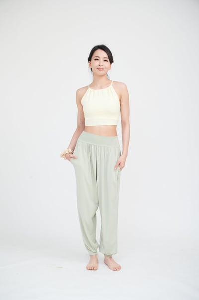 Happy yogi studio 瑜珈削肩款內衣 奶油黃 HYS008YEL5