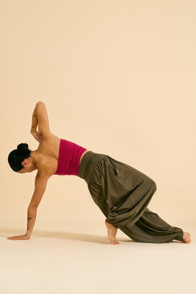 Dhyani 流動束腳氣球寬褲 墨綠 CON136GRN