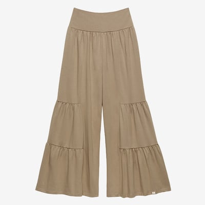 【熱銷】Dhyani 瑜珈蛋糕闊腿褲 核桃棕 CON071BRN