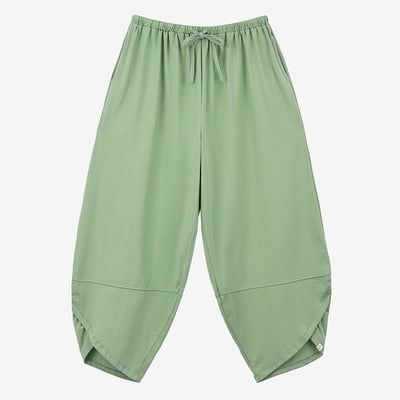 【熱銷】Dhyani 瑜珈闊腿款收腳寬褲 湖水綠 CON059GRN9