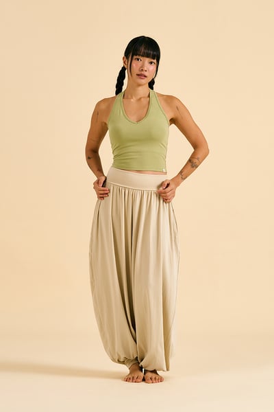 Dhyani 流動束腳氣球寬褲 奶茶 CON136BEG