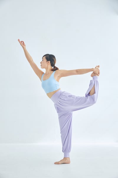 Happy yogi studio 瑜珈側開岔束腳寬褲 薰衣草紫 HYS002LAV