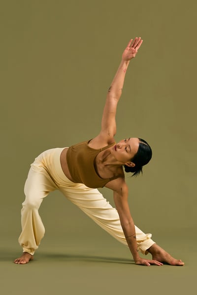 Dhyani 內觀流瑜珈束腳寬褲 奶茶色 CON139BEG7