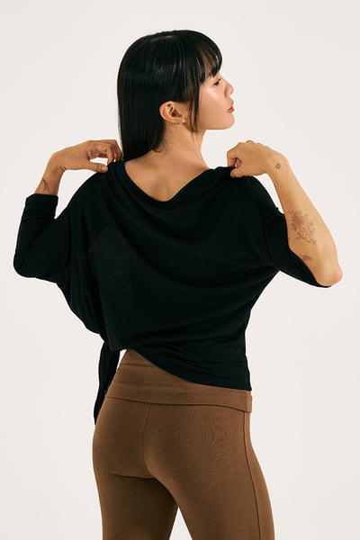 Dhyani 無礙兩穿罩衫 黑色 CON097BLK3