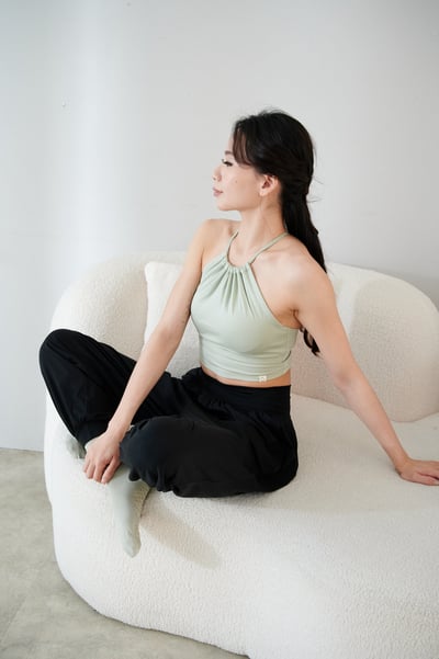 Happy yogi studio 瑜珈削肩款內衣 鼠尾草綠 HYS008GRN6