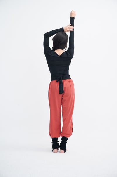 Dhyani 開襟長袖綁帶罩衫 黑色 CON133BLK6