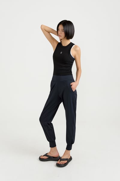 【7色】Front2line Micro Fresh 修身版束腳寬褲 黑色 各類運動適用3