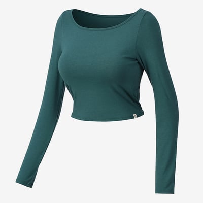 Dhyani 智慧胸墊長袖上衣 綠色 CON138GRN