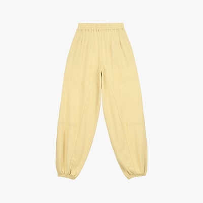 【熱銷】Dhyani 鬆弛隨意瑜珈束腳褲 奶油黃 CON088CRM 男女通穿9