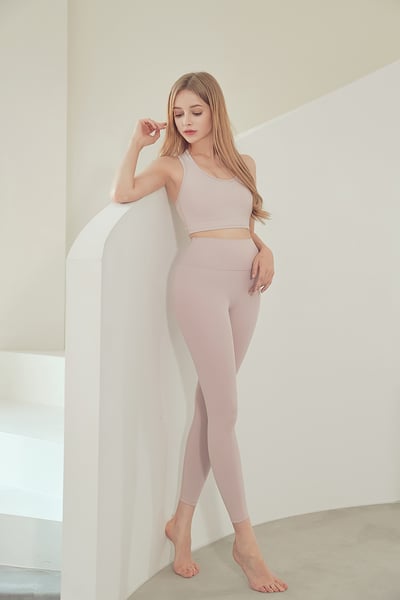 Conchwear Air Light 3D 瑜珈九分褲 霧粉色 CON001PNK3