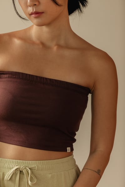 Sohamsoham 平口瑜珈內衣 酒紅色 SOH012BUR2