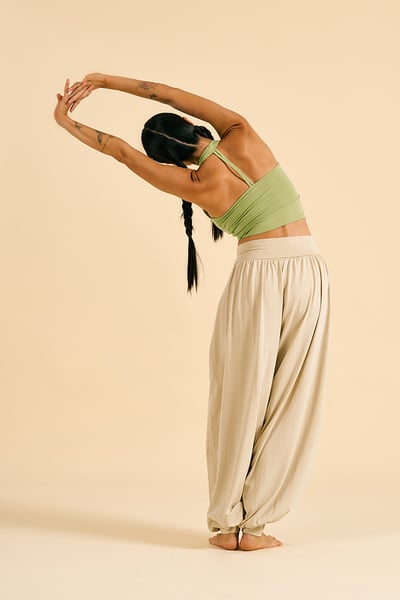 Dhyani 流動束腳氣球寬褲 奶茶 CON136BEG