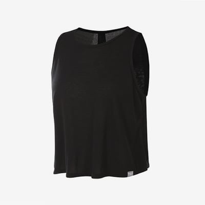 Grandeline 後背開口瑜珈無袖短罩衫 黑色 NT828BLK5