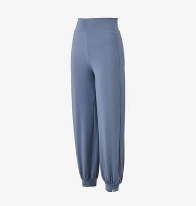 【熱銷】Conchwear 幕斯棉 瑜珈小寬鬆款束腳寬褲 繡球花藍 CON033BLU7