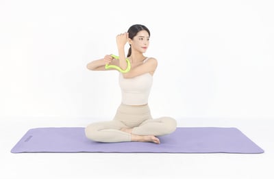 Moaclass 開背伸展按摩瑜珈環 青蘋綠 MOA007