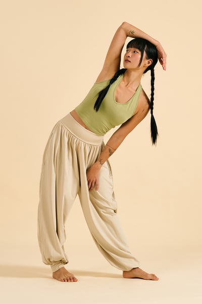 Dhyani 流動束腳氣球寬褲 奶茶 CON136BEG